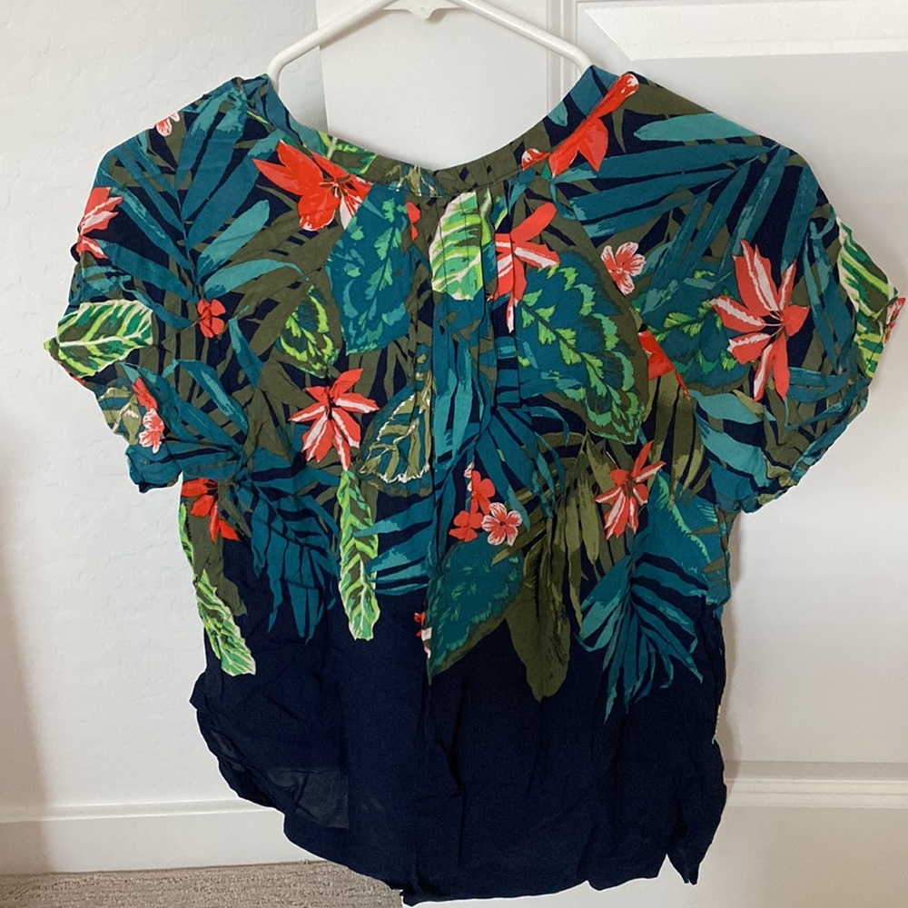 Old navy jungle print blouse size M - Picture 3 of 5